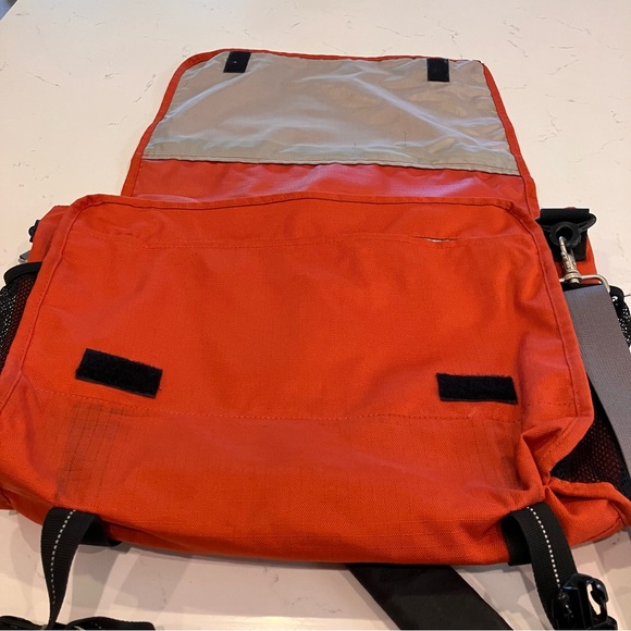 Lands' End Orange Messenger Laptop Briefcase Bag - Picture 11 of 16